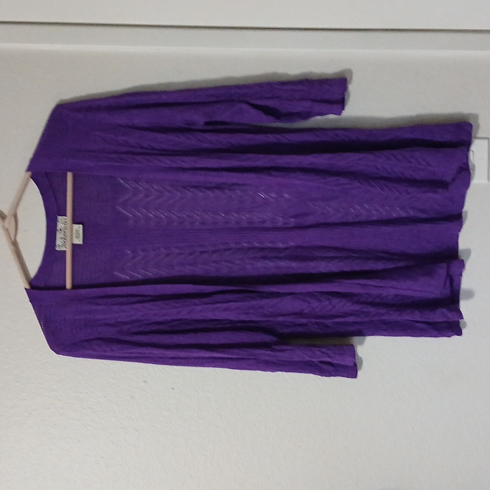 Vibrant Purple Knit Cardigan
